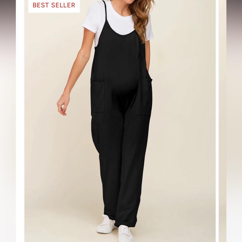 Black maternity jumpsuit